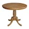 International Concepts Round 36 in Rd Top Pedestal Table, 12 in Leaf, 28.9 inH, Dining Height, Pecan, 36 W, 48 L, Wood K59-36RXT - alternate 1